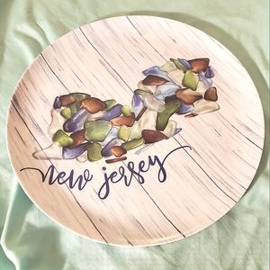 New Jersey state beach ⛱ ocean sea glass plastic serving dish